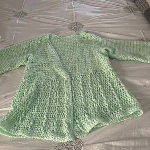 Hand made soft to touch light green sweater